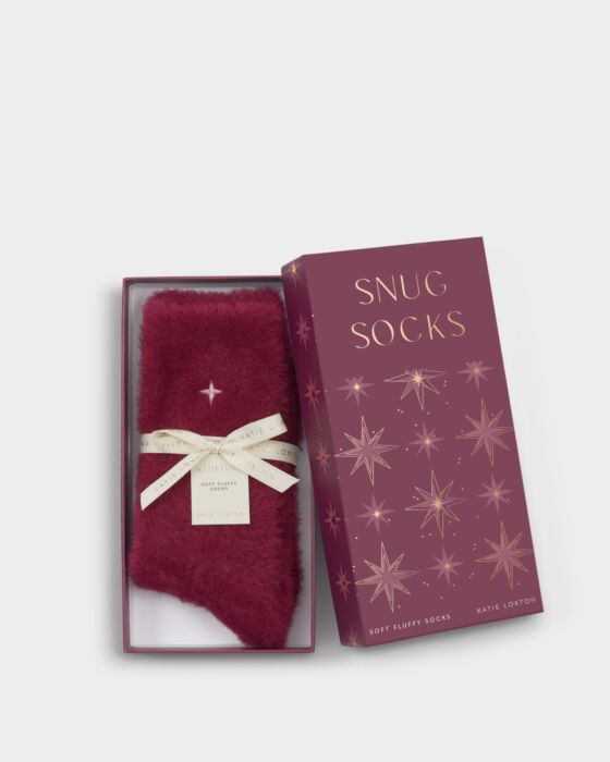 Katie Loxton | Gift Boxed Cosy Socks - Cherry