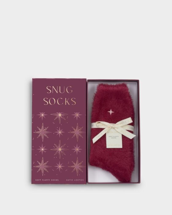 Katie Loxton | Gift Boxed Cosy Socks - Cherry