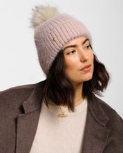 Katie Loxton | Knitted pom pom hat - Dusty Pink