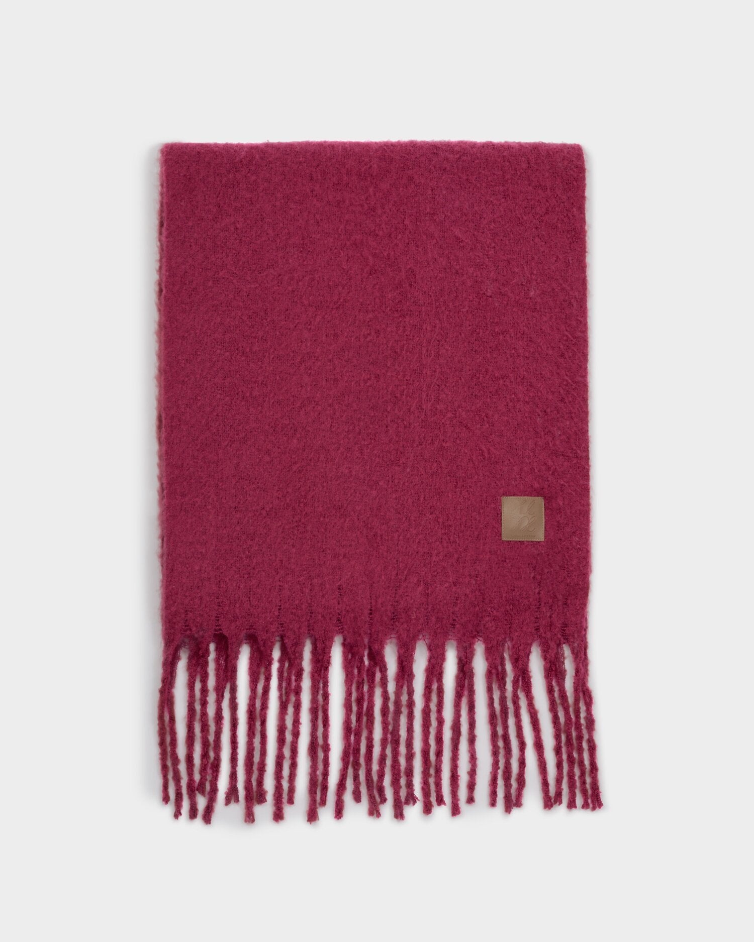 Katie Loxton | Recycled Tassel Scarf - Garnet Red