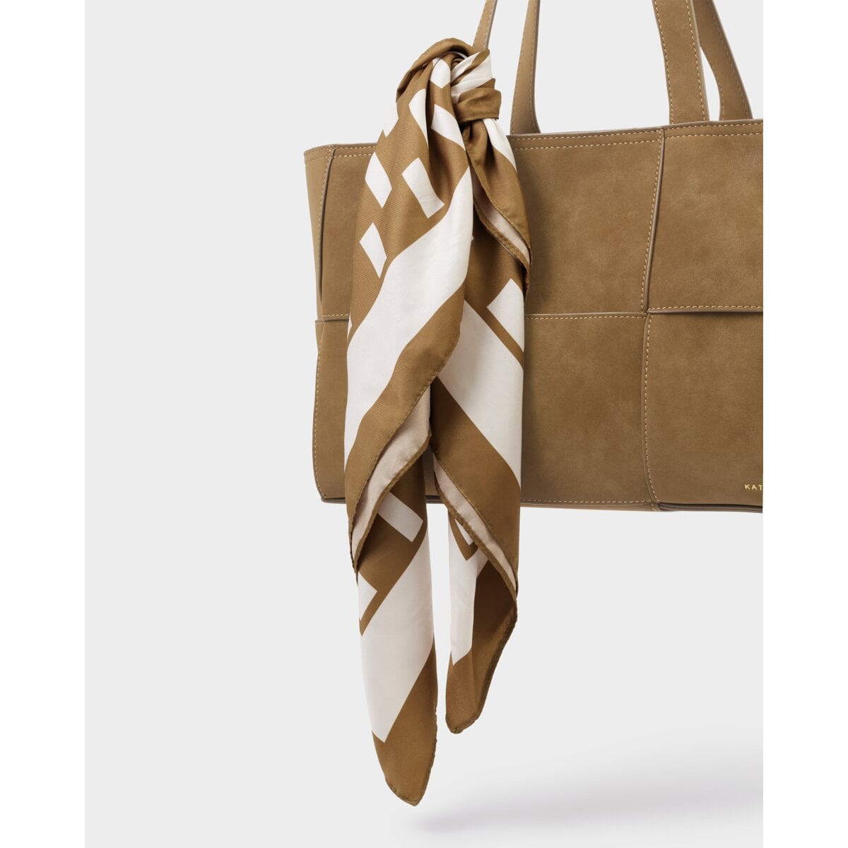 Katie Loxton | Satin Multiway Scarf - Caramel & Off White