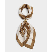 Katie Loxton | Satin Multiway Scarf - Caramel & Off White