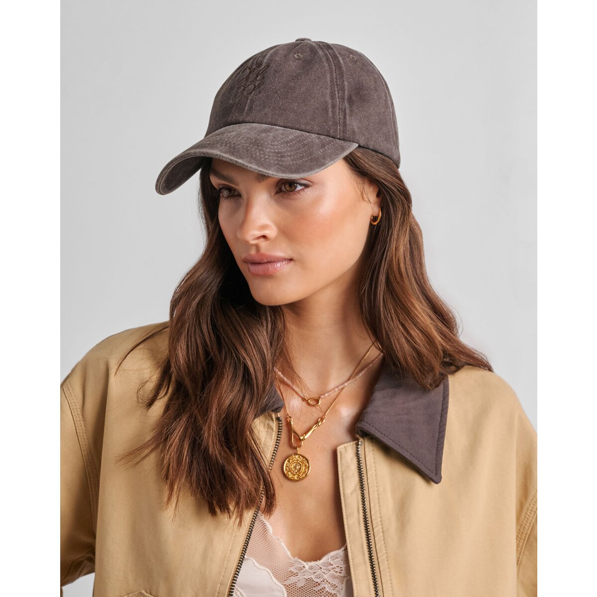 Katie Loxton | Embroidered KL Cap - Chocolate
