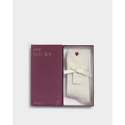 Katie Loxton | Gift Boxed Chunky knit Socks - Off White Heart