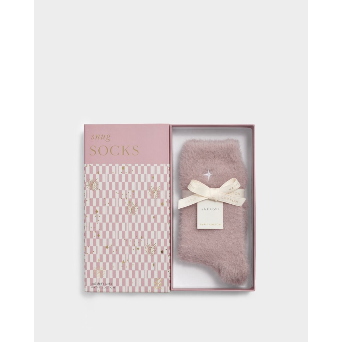 Katie Loxton | Gift Boxed Fluffy Socks - Pink Star