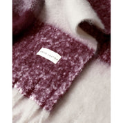 Katie Loxton | Checked Tassel Scarf - Cherry / Off White