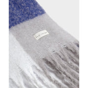 Katie Loxton | Checked Tassel Scarf - Blue / Grey