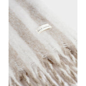 Katie Loxton | Striped Tassel Scarf - Off White / Sand