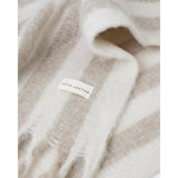 Katie Loxton | Striped Tassel Scarf - Off White / Sand