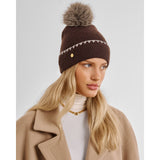 Katie Loxton | Whipstitch Hat - Chocolate