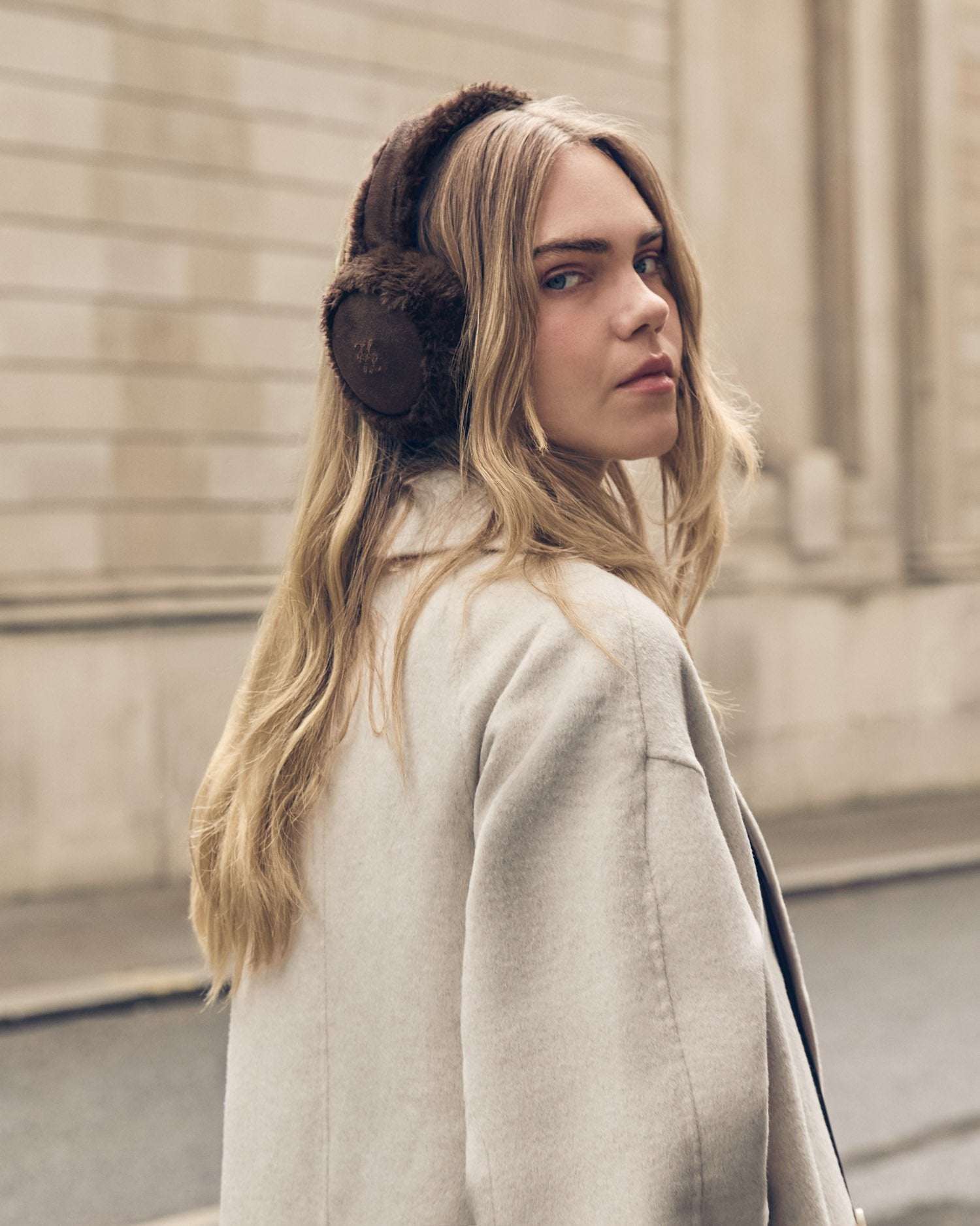 Katie Loxton | Faux Suede Earmuffs - Chocolate