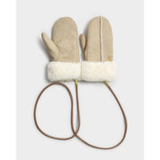 Katie Loxton | Faux Suede Mittens - Taupe & Cream