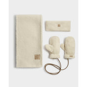 Katie Loxton | Teddy Mittens with Cord - Cream