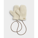 Katie Loxton | Teddy Mittens with Cord - Cream