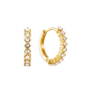 Bijoux De Mimi | Mimi Gold Crystal Huggie Earrings