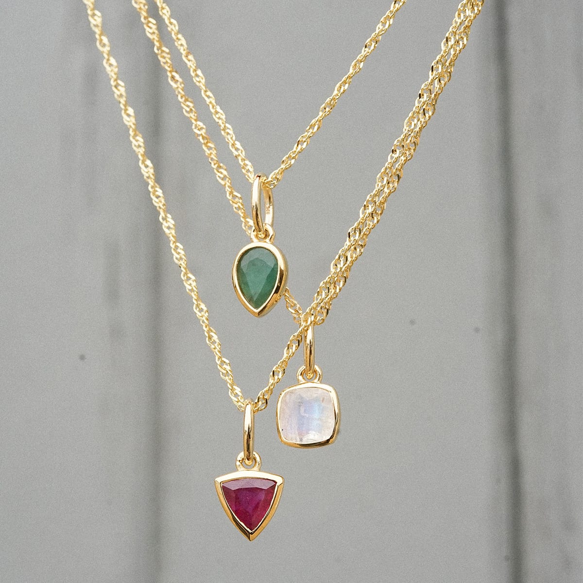 Daisy London | Moonstone June Birthstone Charm Necklace
