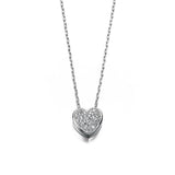 Penmans | Silver Pave Heart Necklace