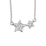 Penmans | Silver Double Star CZ Necklace