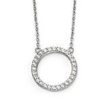 Penmans | Silver Open Circle CZ Necklace