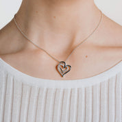 Diamonfire | Overlaid Hearts Necklace
