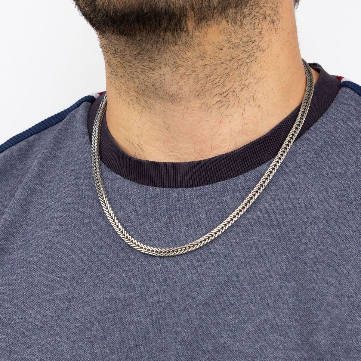 Fred Bennett | Oxidised Foxtail Chain Necklace
