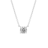Diamonfire | Four Claw Station Solitaire Necklace