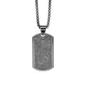 Fred Bennett | Black Plated steel & carbon fiber Dog Tag