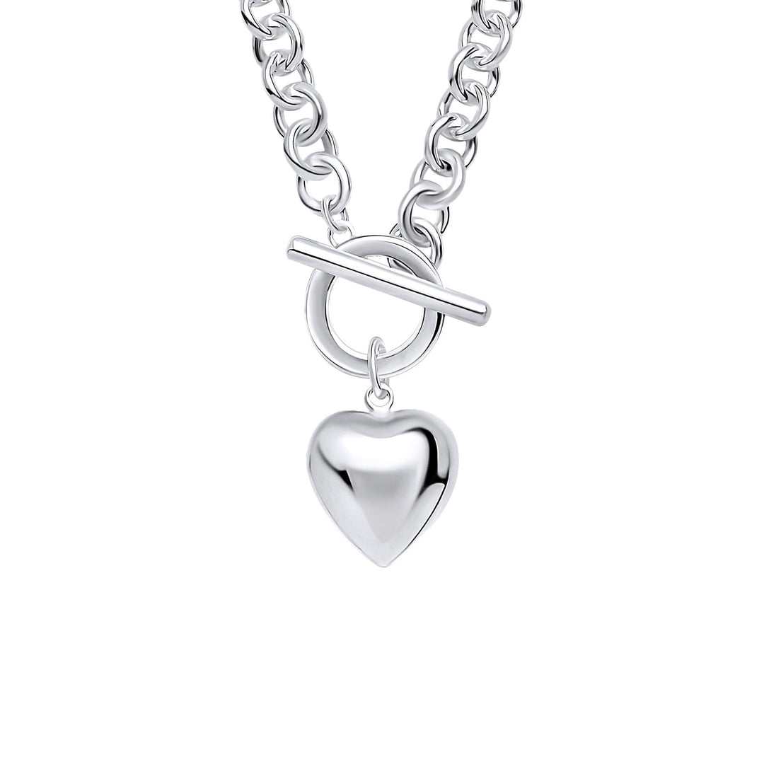 Penmans | Puff Heart T-Bar Chain Necklace