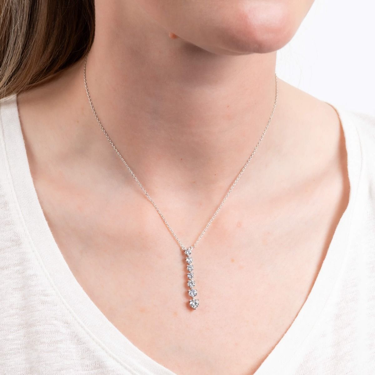 Diamonfire | Cascade Zirconia Drop Necklace
