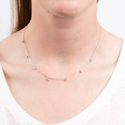 Diamonfire | Four claw set Zirconia Station Necklace