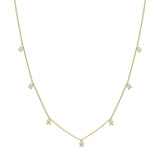 Diamonfire | Four Claw Gold Plated Station Necklace