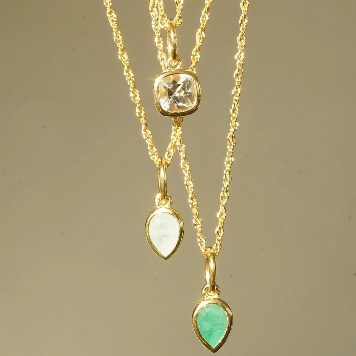 Daisy London | Opal October Birthstone Charm Necklace