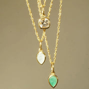 Daisy London | Opal October Birthstone Charm Necklace