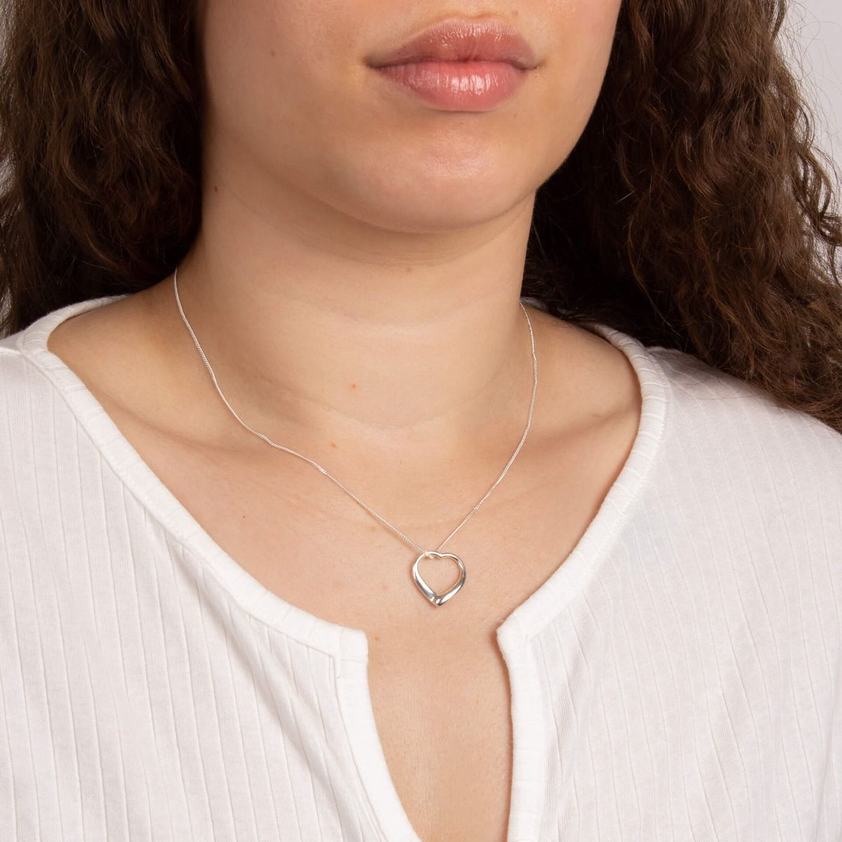 Penmans |  Large Slip On Heart Pendant with 18" Chain