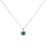 Diamonfire | Green Zirconia Round Cluster Pendant