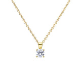 Diamonfire |  Gold plated four claw 0.75ct pendant
