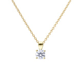 Diamonfire |  Gold plated four claw 1ct pendant