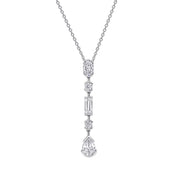 Diamonfire | Elongated half Bezel Pendant