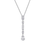 Diamonfire | Elongated half Bezel Pendant