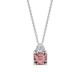 Diamonfire | Square Cut Morganite Pink Necklace