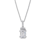 Diamonfire | Emerald Cut Half Bezel Drop Pendant