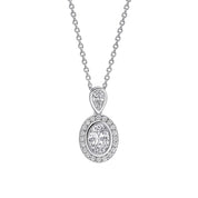 Diamonfire | Oval Cut Halo Pendant