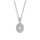 Diamonfire | Oval Cut Halo Pendant