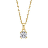Diamonfire | Double Claw Solitaire Pendant - Gold Plate