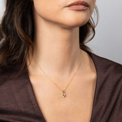 Diamonfire | Double Claw Solitaire Pendant - Gold Plate
