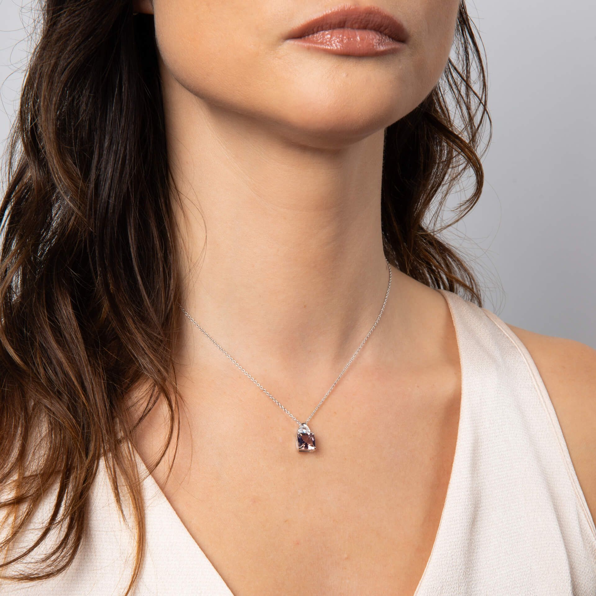 Diamonfire | Bezel & Teardrop Emerald Green Pendant