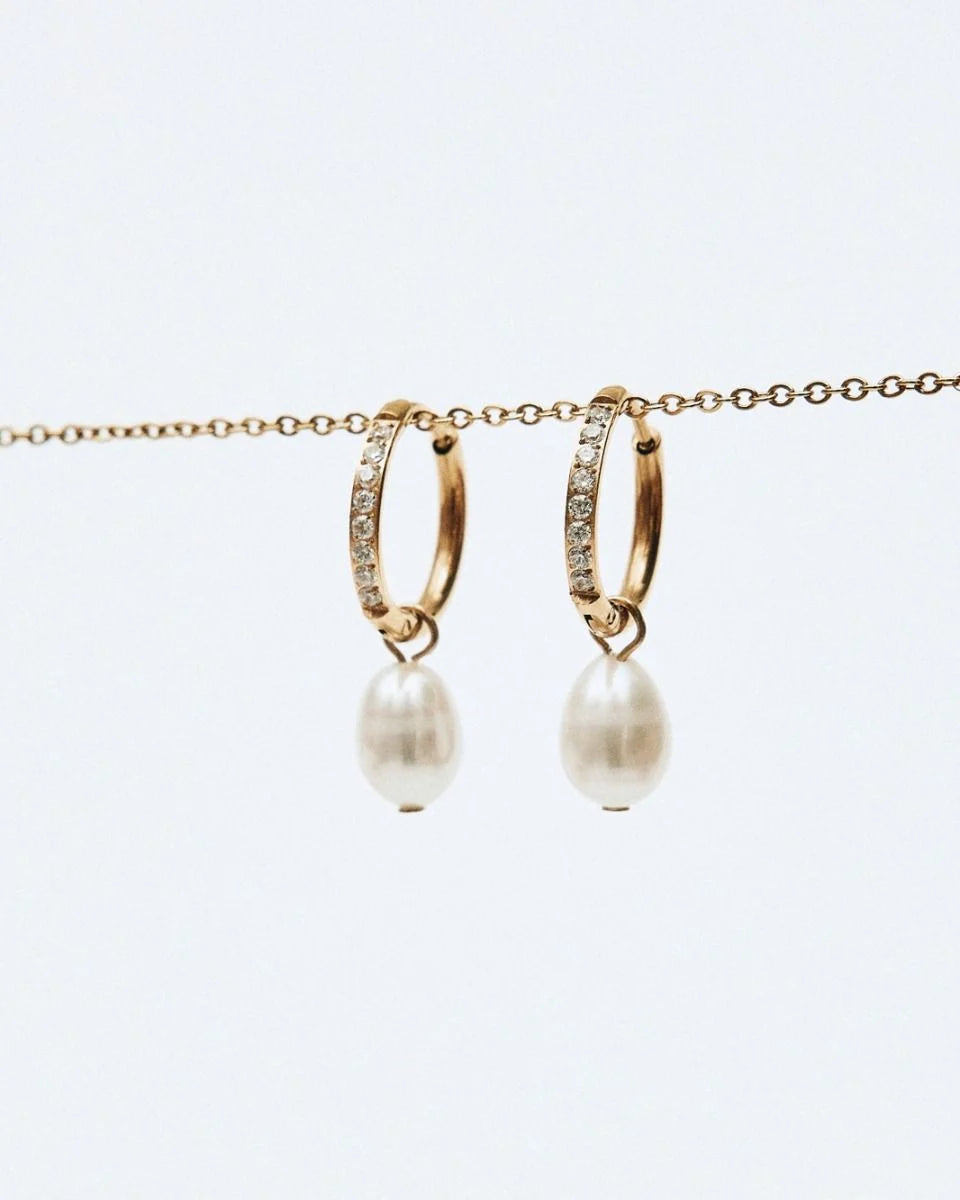 Edblad | Perla Hoops Sparkle - Gold Plate