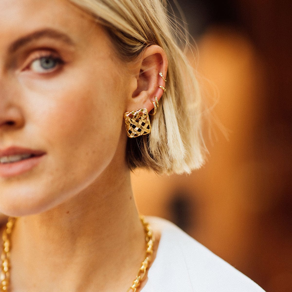 Daisy London | Polly Sayer Huggies - MINI Gold Plated