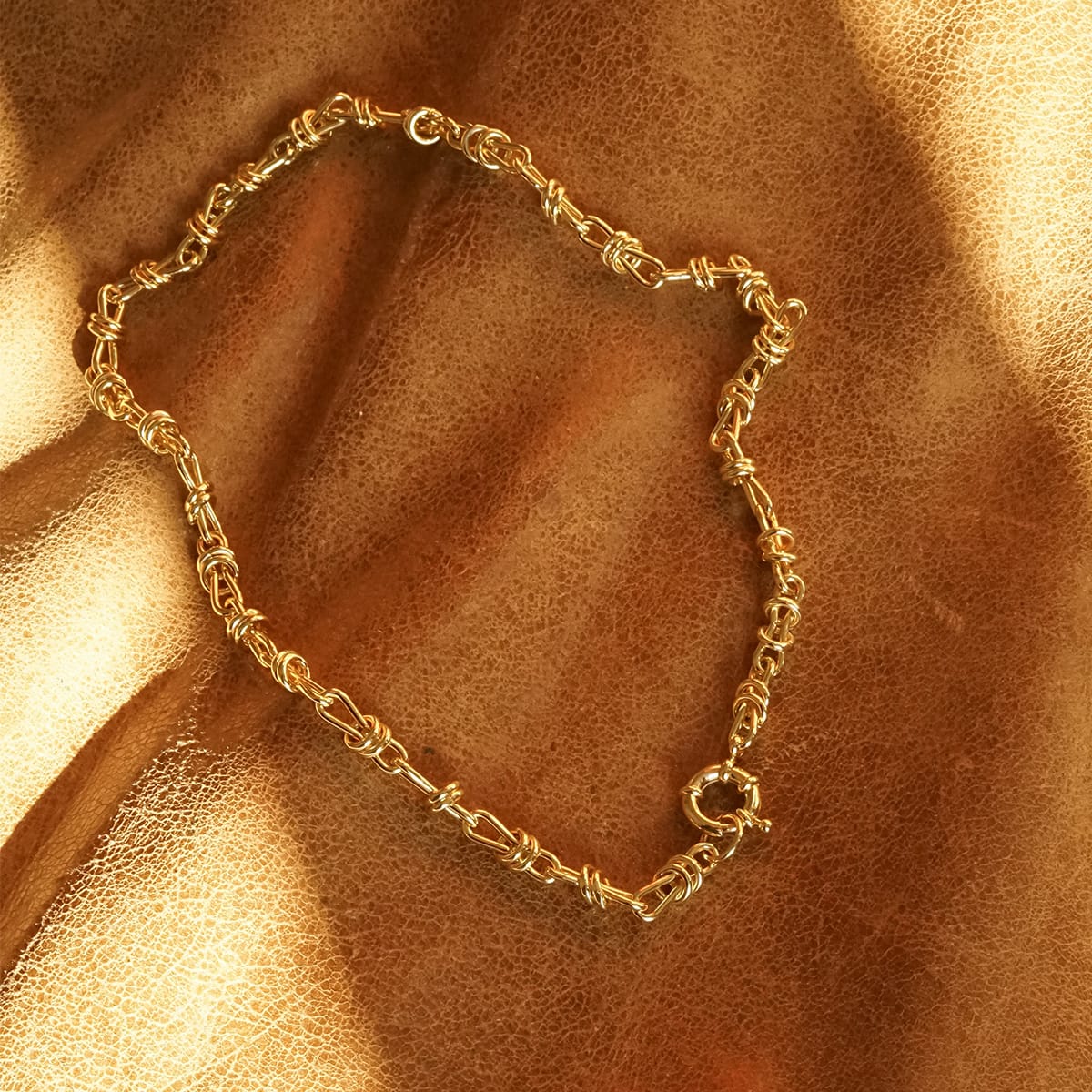 Daisy London | Polly Knot Chain Necklace 18ct Gold Plate