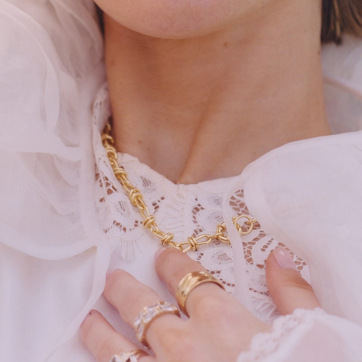 Daisy London | Polly Knot Chain Necklace 18ct Gold Plate